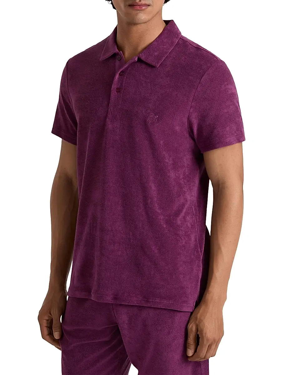 Vilebrequin Men's Terry Cloth Polo Shirt | Thumbnail 4 Vilebrequin Men's Terry Cloth Polo Shirt | Thumbnail 4