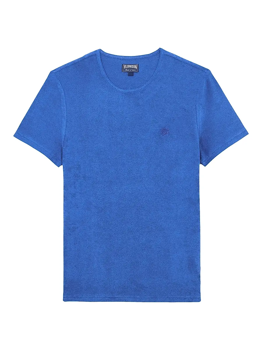Vilebrequin Men's Cotton-Blend Crewneck T-Shirt - Marrakech | Image 1 Vilebrequin Men's Cotton-Blend Crewneck T-Shirt - Marrakech | Image 1