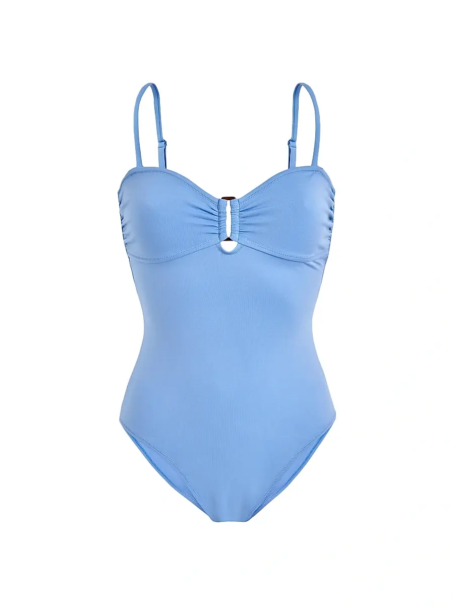 Vilebrequin Women's Solid Sculpt One-Piece Swimsuit - Bleu Jean | Image 1 Vilebrequin Women's Solid Sculpt One-Piece Swimsuit - Bleu Jean | Image 1
