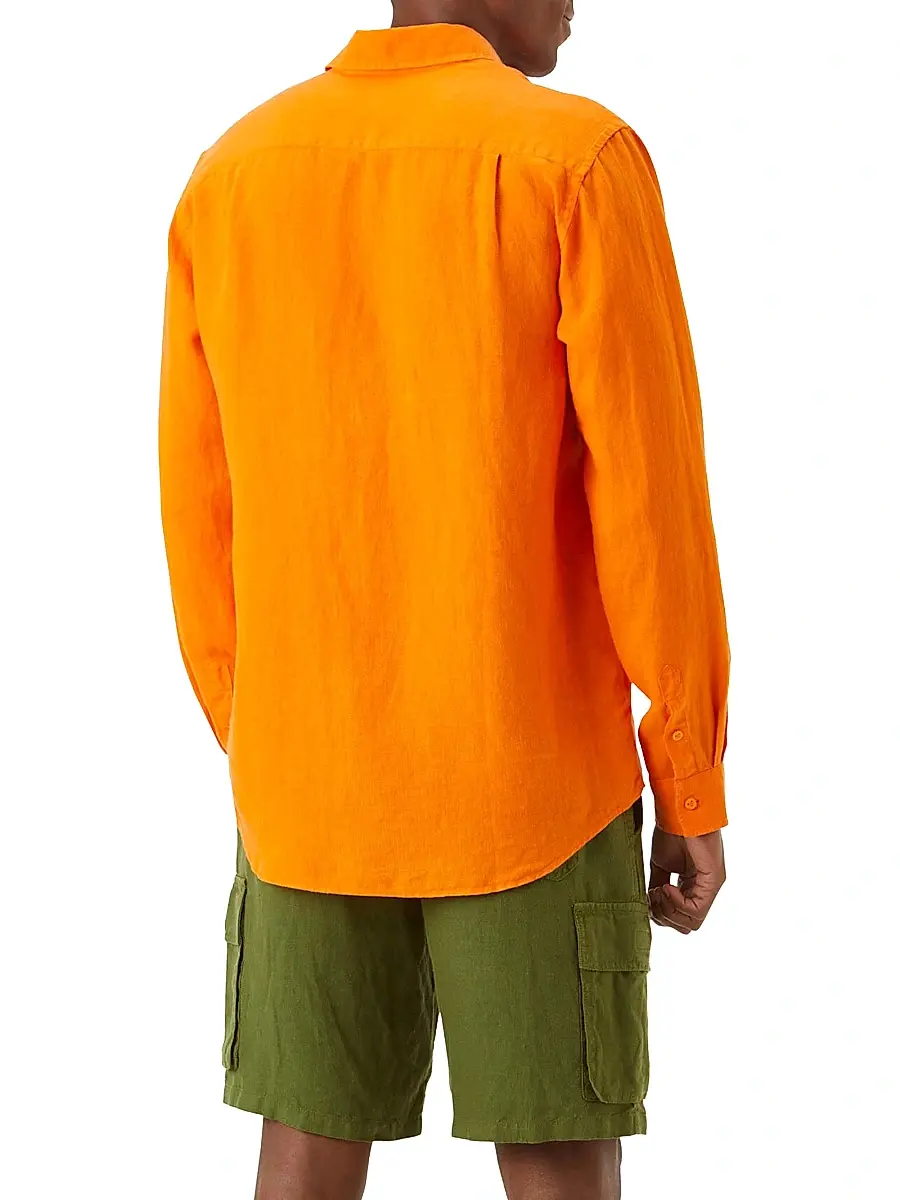 Vilebrequin Men's Long-Sleeve Linen Shirt | Thumbnail 5 Vilebrequin Men's Long-Sleeve Linen Shirt | Thumbnail 5