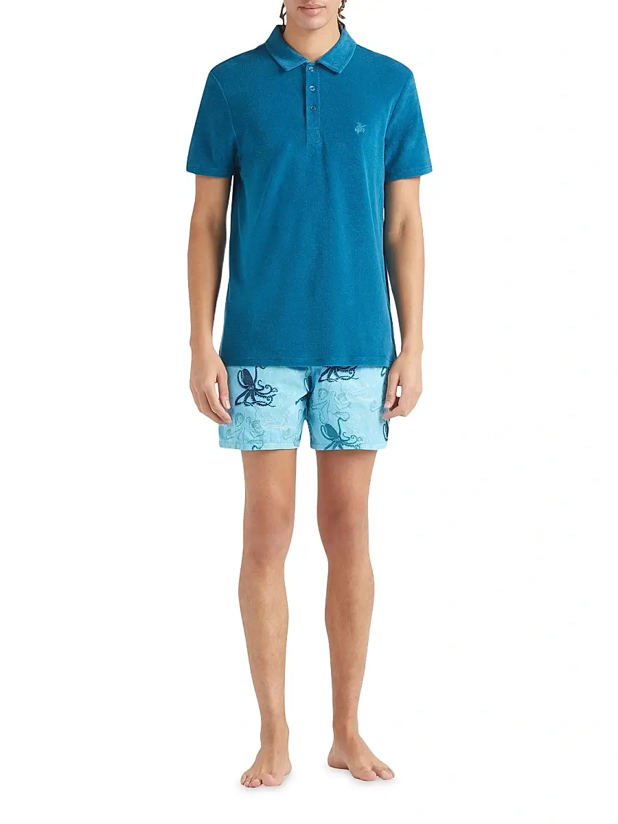 Vilebrequin Men's Terry Cloth Polo Shirt | Thumbnail 2