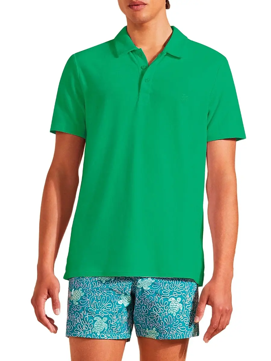 Vilebrequin Men's Terry Cloth Polo Shirt | Thumbnail 4 Vilebrequin Men's Terry Cloth Polo Shirt | Thumbnail 4