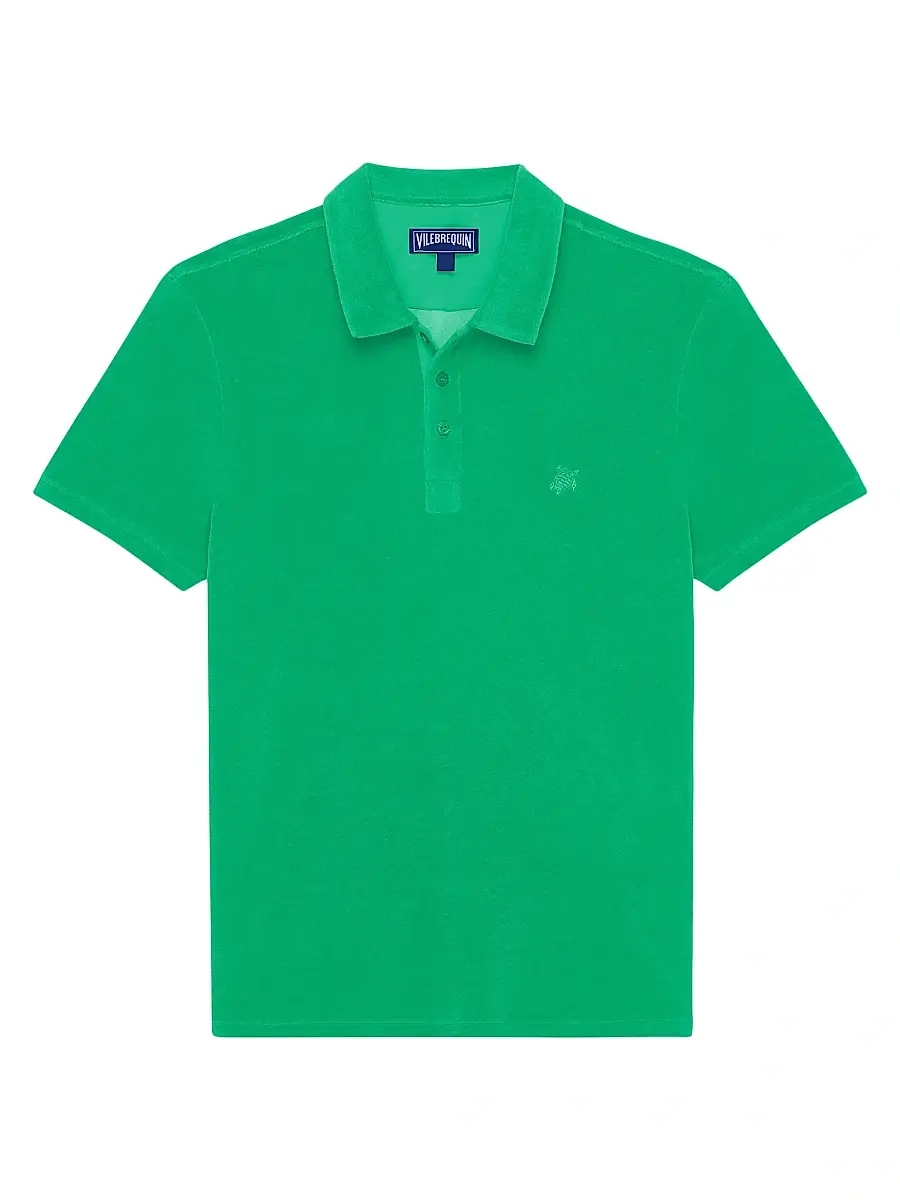 Vilebrequin Men's Terry Cloth Polo Shirt - Laser | Image 1 Vilebrequin Men's Terry Cloth Polo Shirt - Laser | Image 1