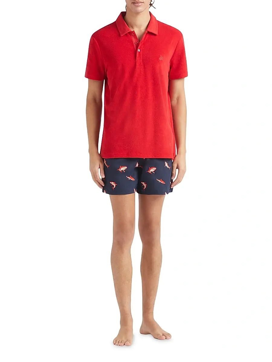 Vilebrequin Men's Terry Cloth Polo Shirt | Thumbnail 2 Vilebrequin Men's Terry Cloth Polo Shirt | Thumbnail 2