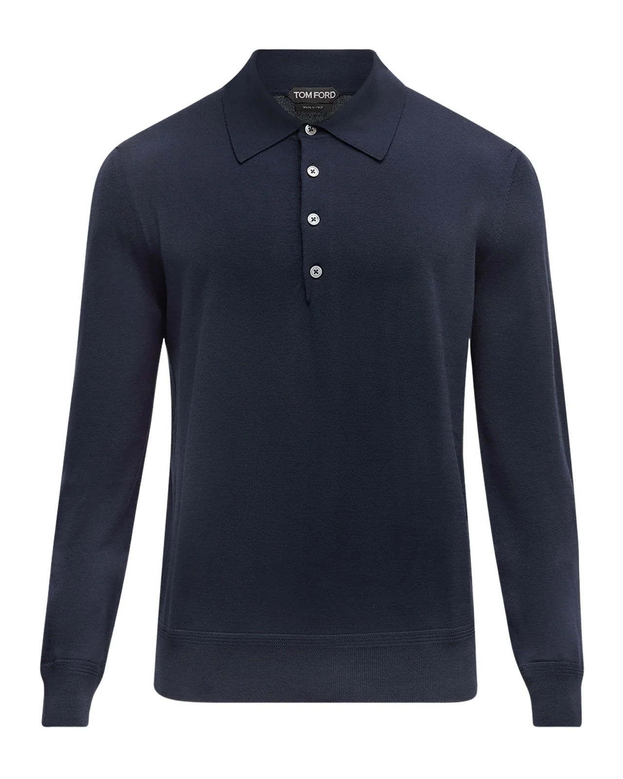 Men's Fine-Gauge Wool Polo Sweater Men's Fine-Gauge Wool Polo Sweater