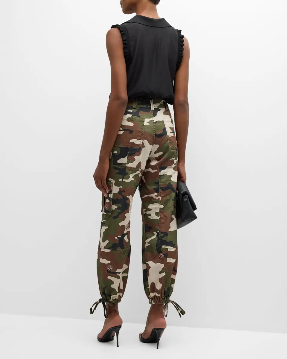Cinq à Sept Love Camo Zola Embellished Twill Pants | Thumbnail 6 Cinq à Sept Love Camo Zola Embellished Twill Pants | Thumbnail 6