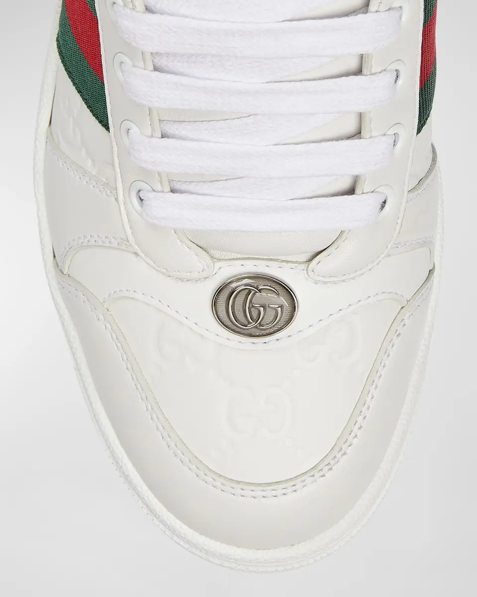 Gucci GG Embossed Leather Low-Top Sneakers | Thumbnail 5