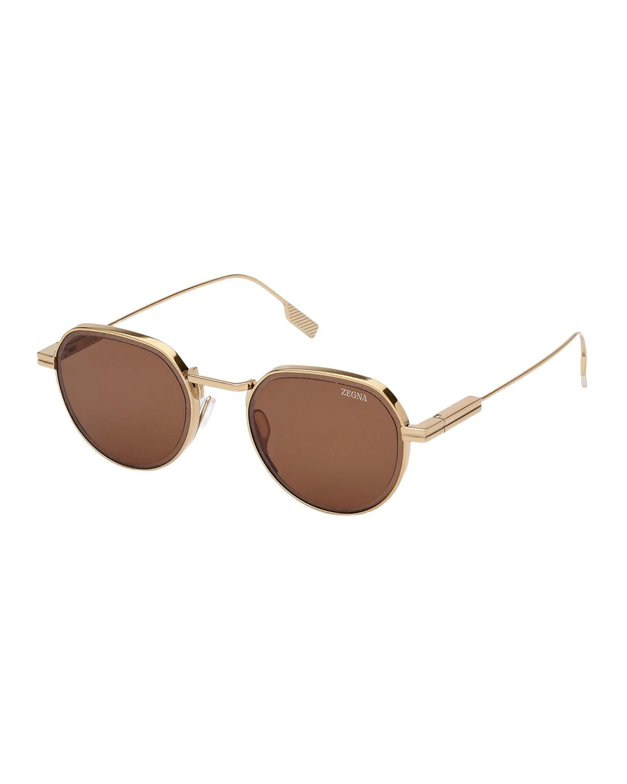 Zegna Men's Metal Round Sunglasses