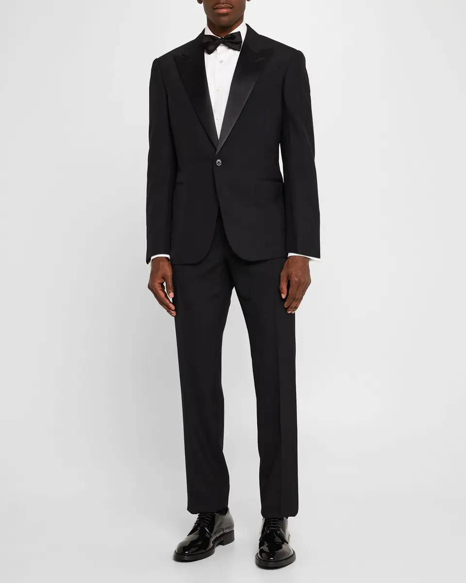 Ralph Lauren Purple Label Men's Gregory Hand-Tailored Wool Peak Tuxedo | Thumbnail 2