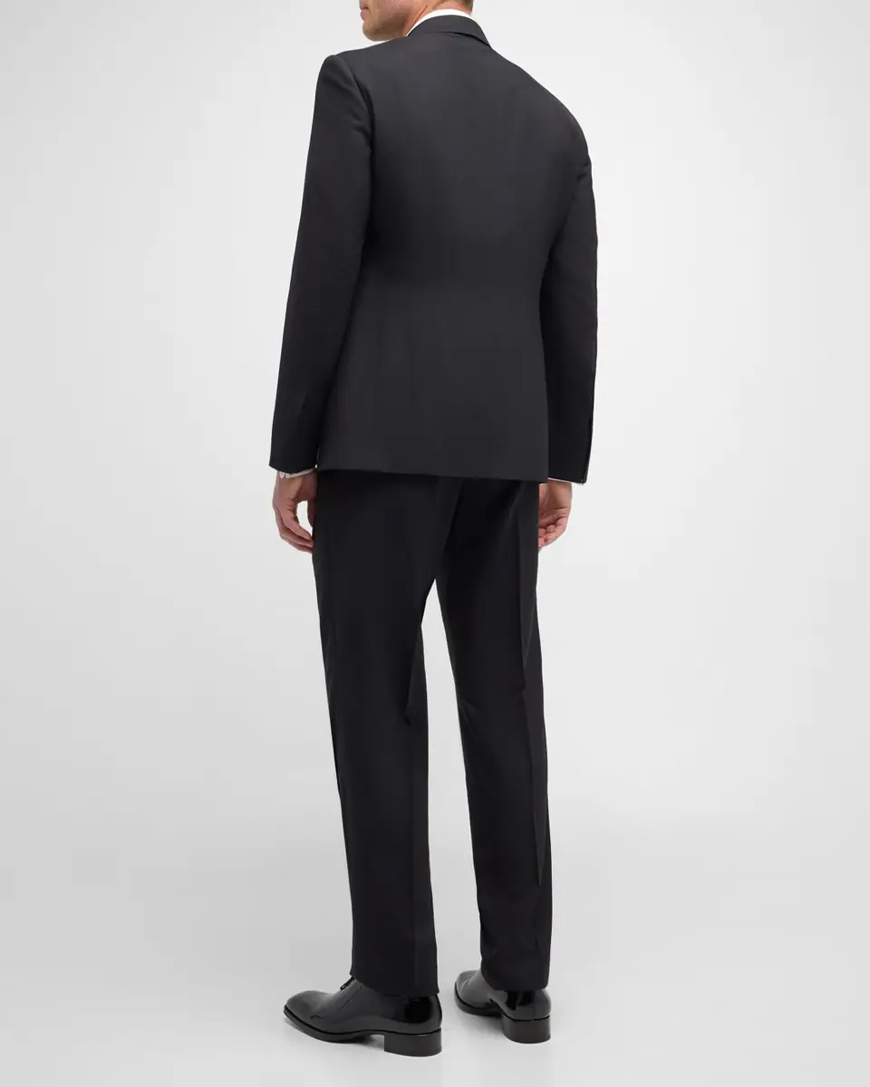 Ralph Lauren Purple Label Men's Gregory Hand-Tailored Wool Peak Tuxedo | Thumbnail 3