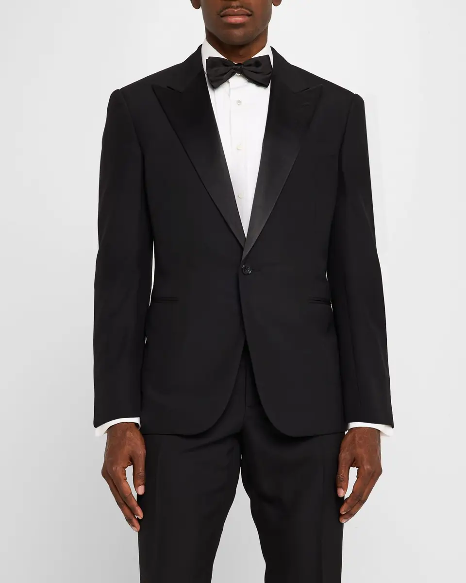 Ralph Lauren Purple Label Men's Gregory Hand-Tailored Wool Peak Tuxedo | Thumbnail 4