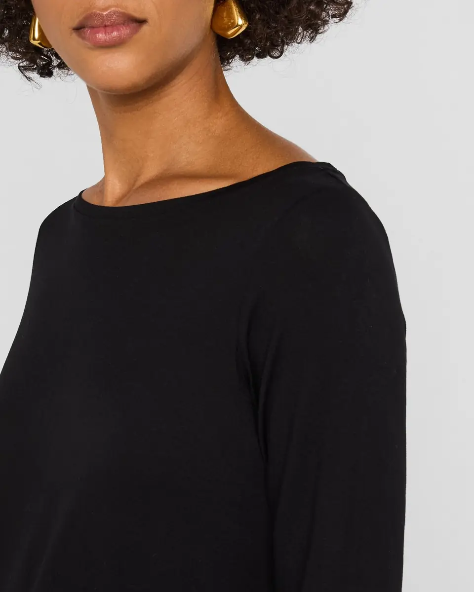 MAJESTIC FILATURES Soft Touch 3/4-Sleeve Pleat Back Crewneck Tee | Thumbnail 5 MAJESTIC FILATURES Soft Touch 3/4-Sleeve Pleat Back Crewneck Tee | Thumbnail 5