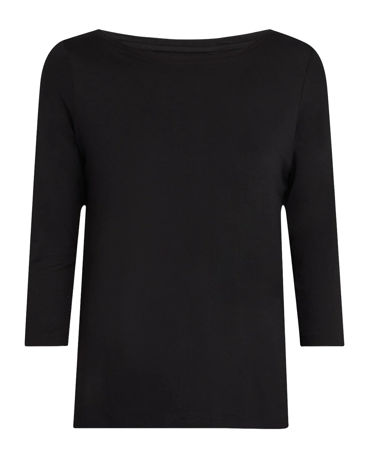 MAJESTIC FILATURES Soft Touch 3/4-Sleeve Pleat Back Crewneck Tee
