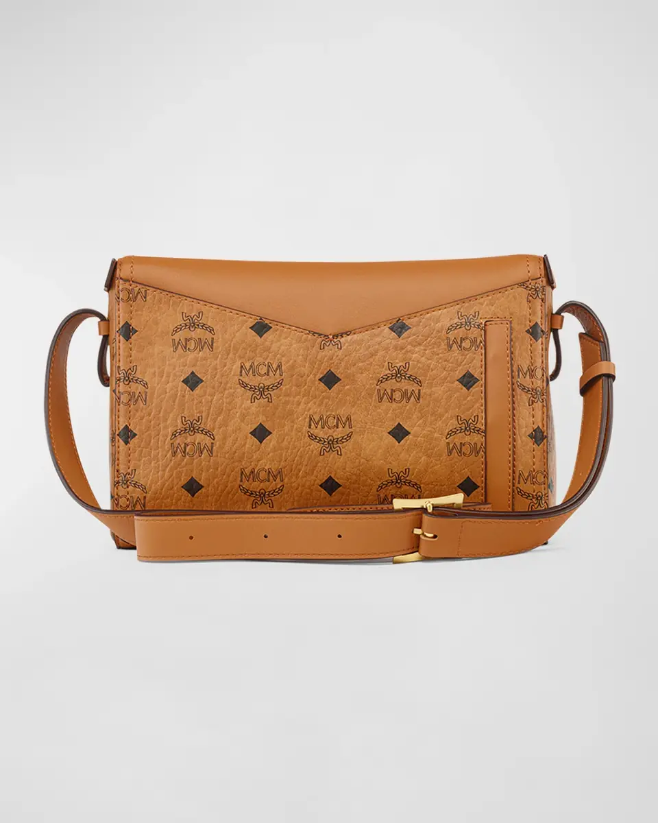 MCM Visetos Zip Faux Leather Shoulder Bag | Thumbnail 4 MCM Visetos Zip Faux Leather Shoulder Bag | Thumbnail 4