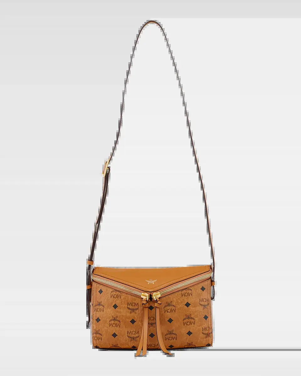 MCM Visetos Zip Faux Leather Shoulder Bag | Thumbnail 6 MCM Visetos Zip Faux Leather Shoulder Bag | Thumbnail 6