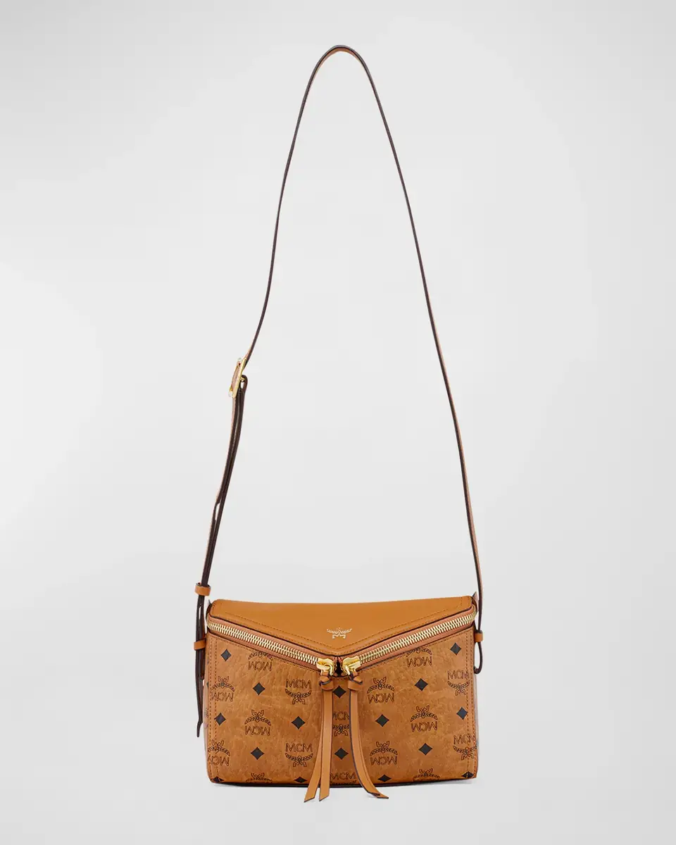 MCM Visetos Zip Faux Leather Shoulder Bag | Thumbnail 8 MCM Visetos Zip Faux Leather Shoulder Bag | Thumbnail 8