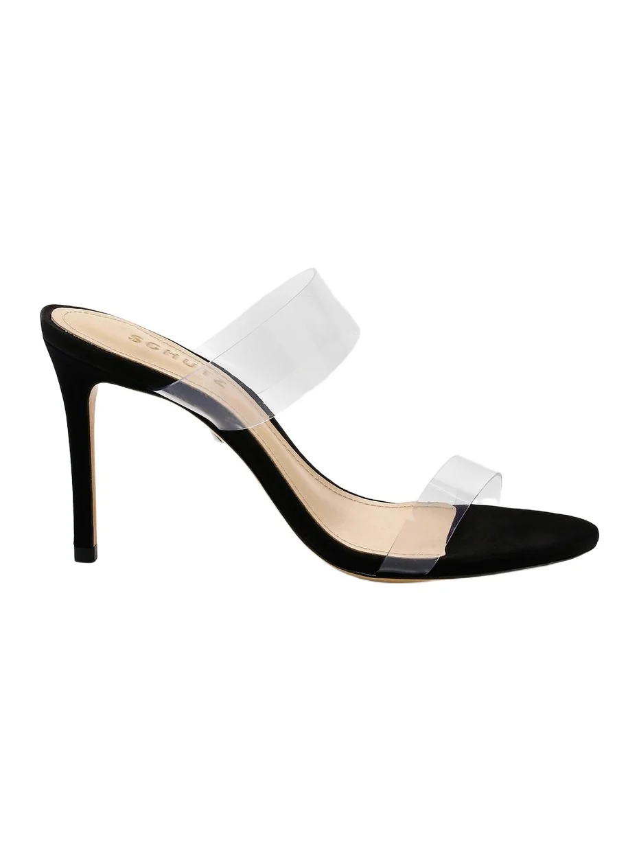 Women's Ariella 100MM Transparent Vinyl Mules Women's Ariella 100MM Transparent Vinyl Mules