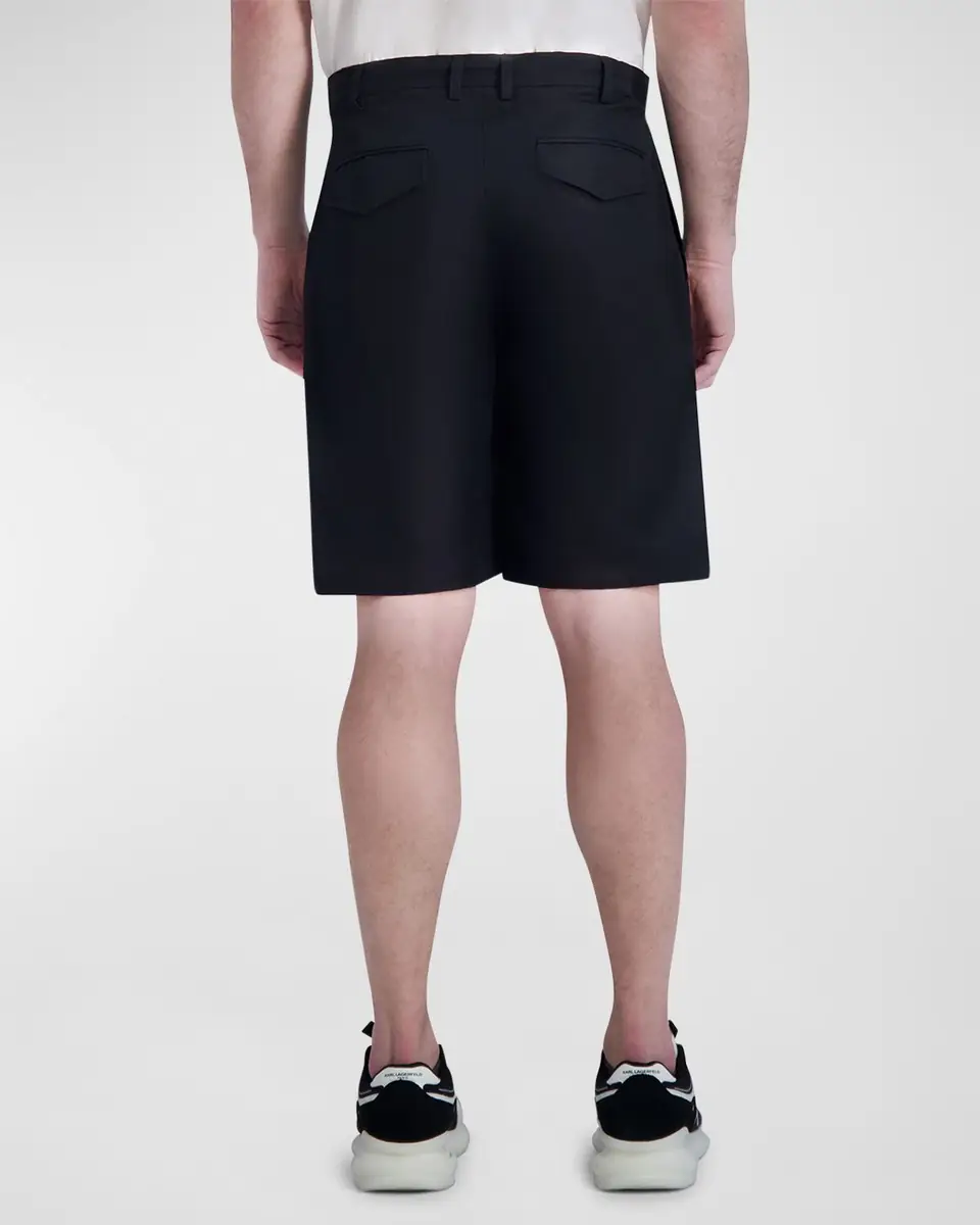 Karl Lagerfeld Paris Men's Pleated Drawcord Shorts | Thumbnail 3 Karl Lagerfeld Paris Men's Pleated Drawcord Shorts | Thumbnail 3