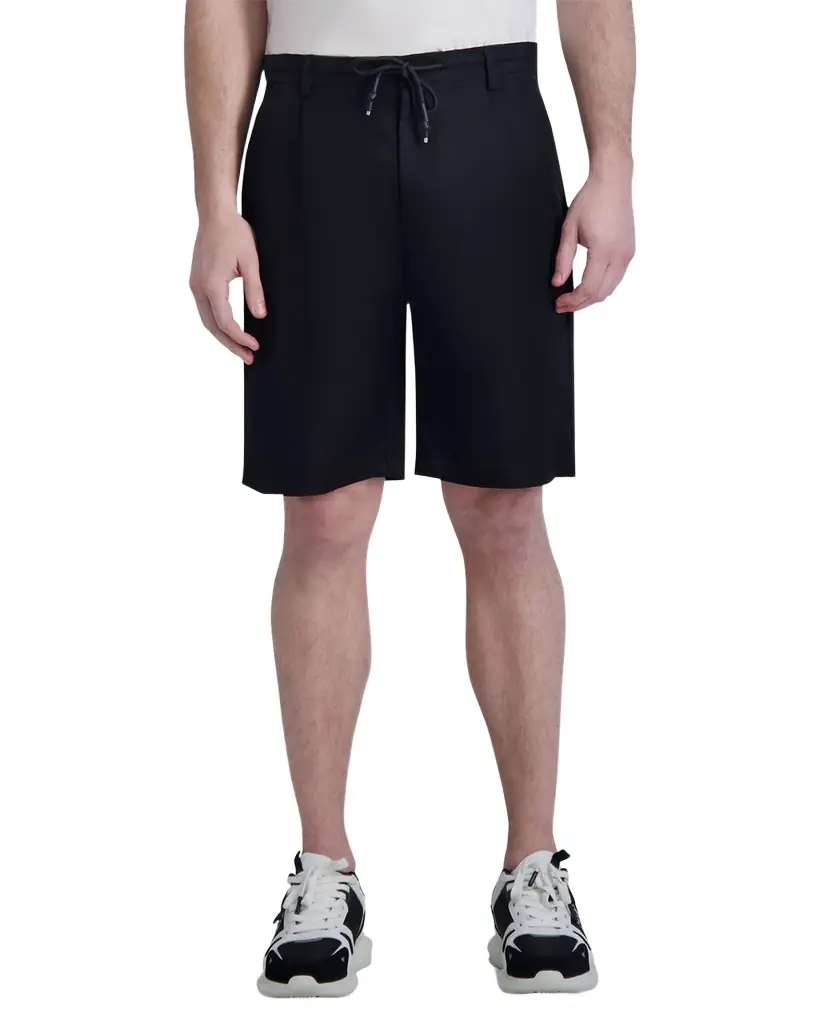 Karl Lagerfeld Paris Men's Pleated Drawcord Shorts | Image 1 Karl Lagerfeld Paris Men's Pleated Drawcord Shorts | Image 1