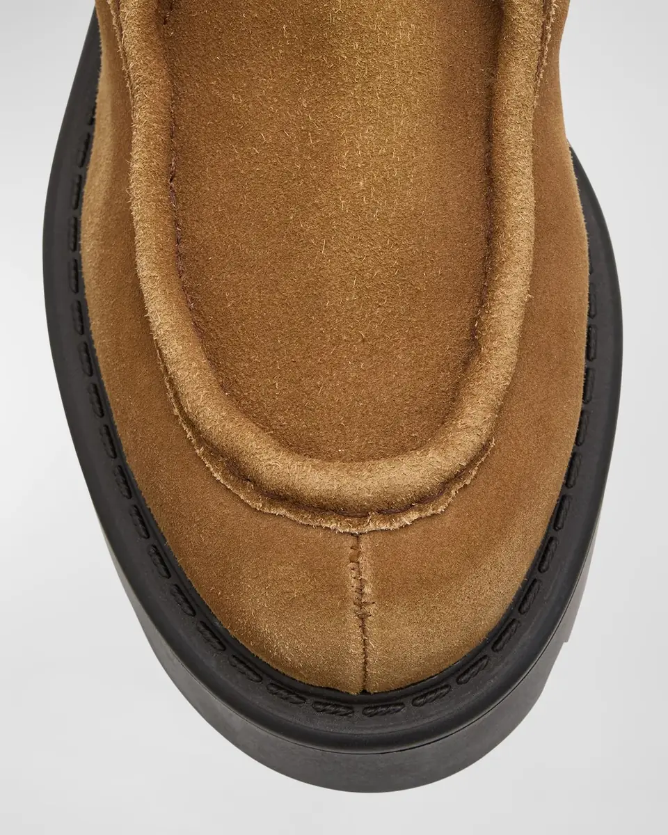 Miu Miu Suede Shearling Lace-Up Chukka Booties | Thumbnail 6 Miu Miu Suede Shearling Lace-Up Chukka Booties | Thumbnail 6
