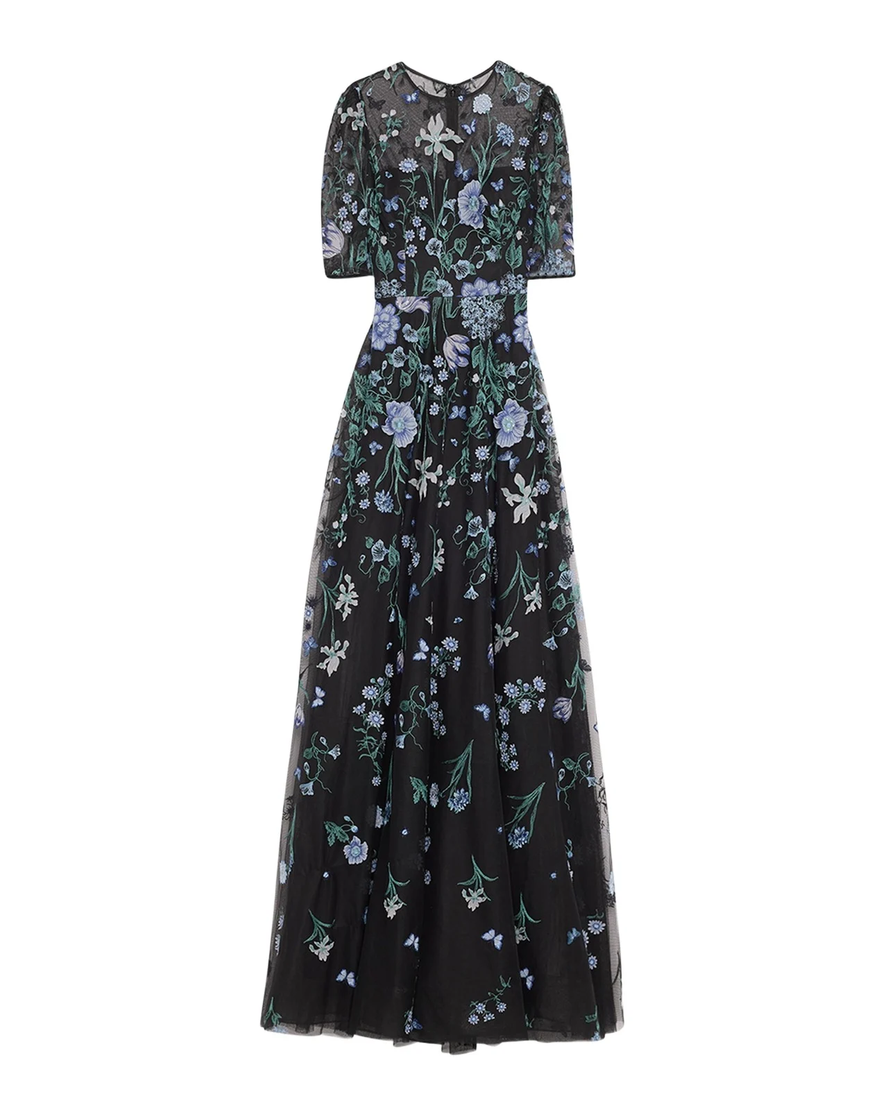 Embroidered A-Line Tulle Gown Embroidered A-Line Tulle Gown