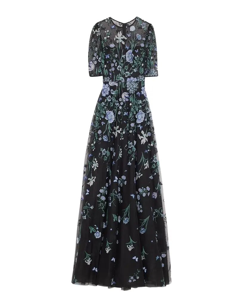 Rickie Freeman for Teri Jon Embroidered A-Line Tulle Gown | Image 1 Rickie Freeman for Teri Jon Embroidered A-Line Tulle Gown | Image 1