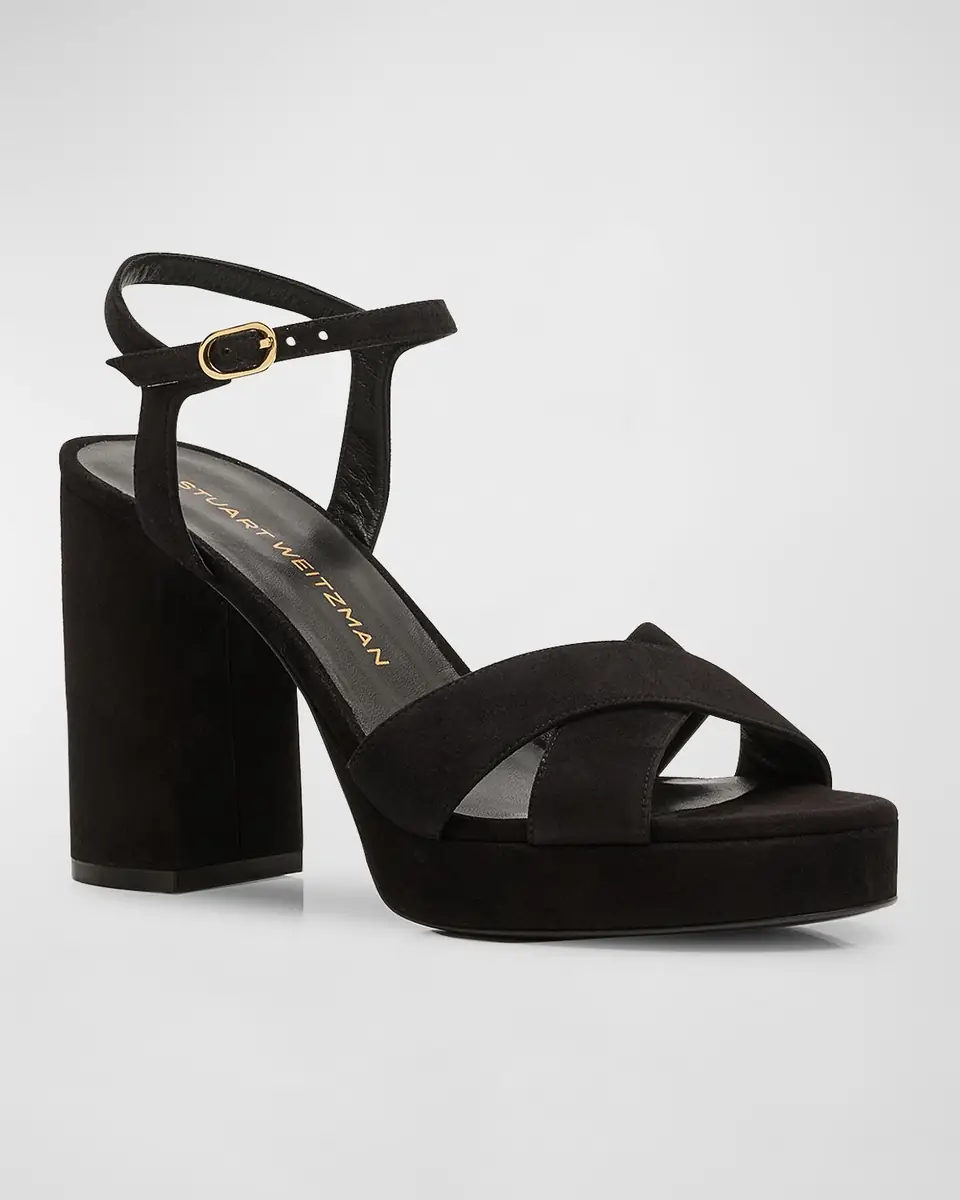 Stuart Weitzman Dayna Suede Crisscross Platform Sandals | Thumbnail 3 Stuart Weitzman Dayna Suede Crisscross Platform Sandals | Thumbnail 3