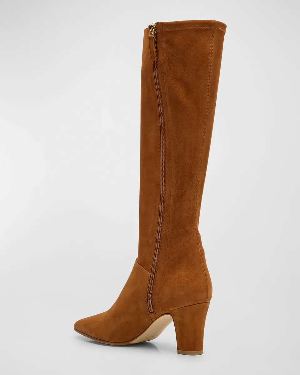 Manolo Blahnik Pitana Suede Block-Heel Knee Boots | Thumbnail 4 Manolo Blahnik Pitana Suede Block-Heel Knee Boots | Thumbnail 4