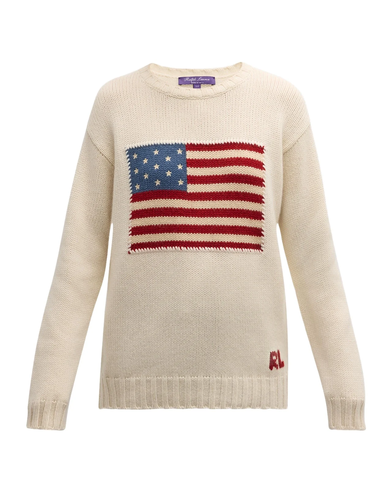 Ralph Lauren Collection Flag Cashmere Crewneck Sweater