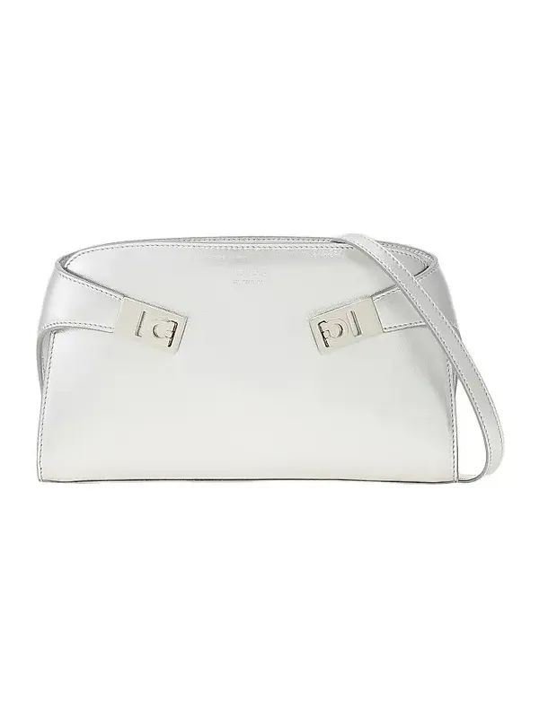 Women's Hug Metallic Leather Crossbody Bag