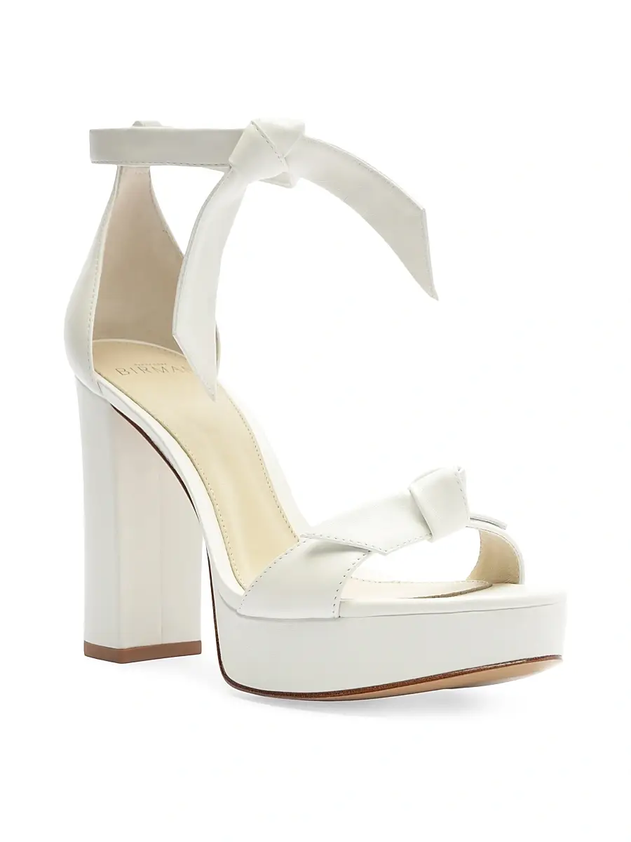 Alexandre Birman Women's Mabeleh 110MM Bow Leather Platform Sandals | Thumbnail 2