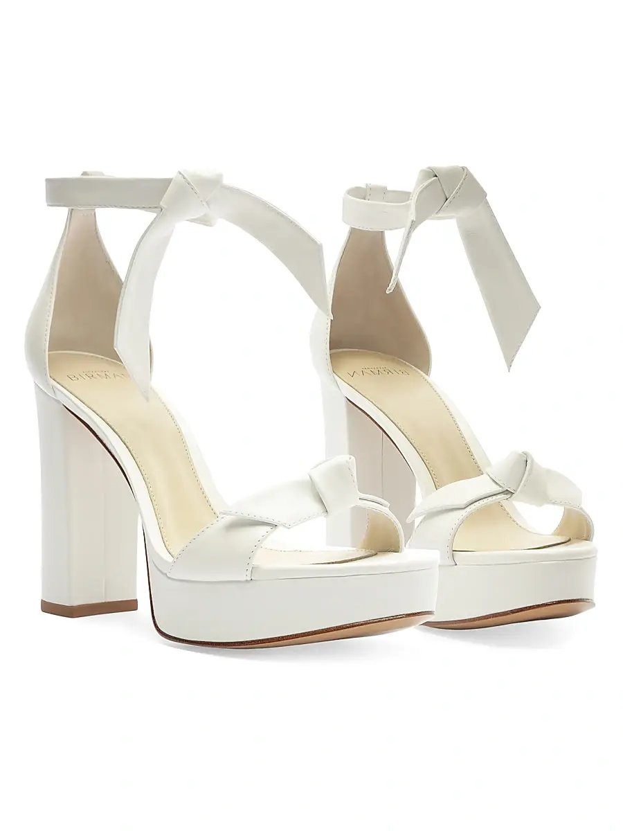 Alexandre Birman Women's Mabeleh 110MM Bow Leather Platform Sandals | Thumbnail 3