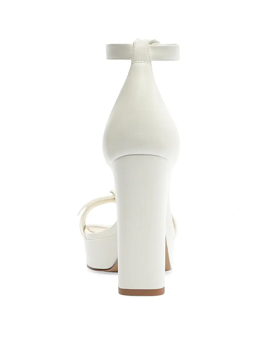 Alexandre Birman Women's Mabeleh 110MM Bow Leather Platform Sandals | Thumbnail 6