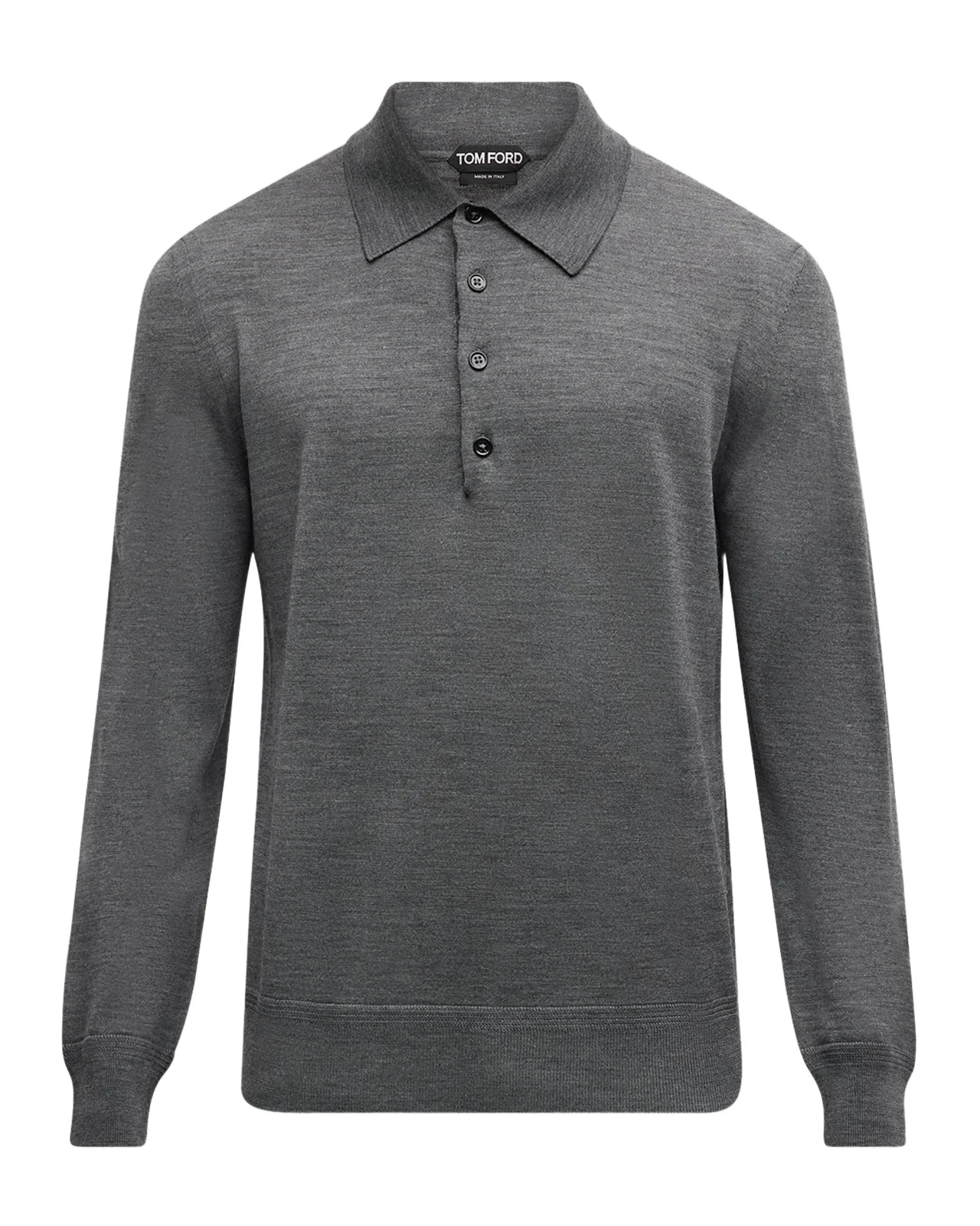 Men's Fine-Gauge Wool Polo Sweater Men's Fine-Gauge Wool Polo Sweater