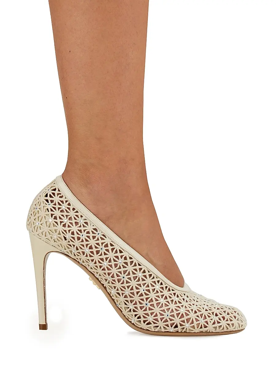 Ferragamo Women's Sol 95MM Lace Stiletto Pumps | Thumbnail 7 Ferragamo Women's Sol 95MM Lace Stiletto Pumps | Thumbnail 7