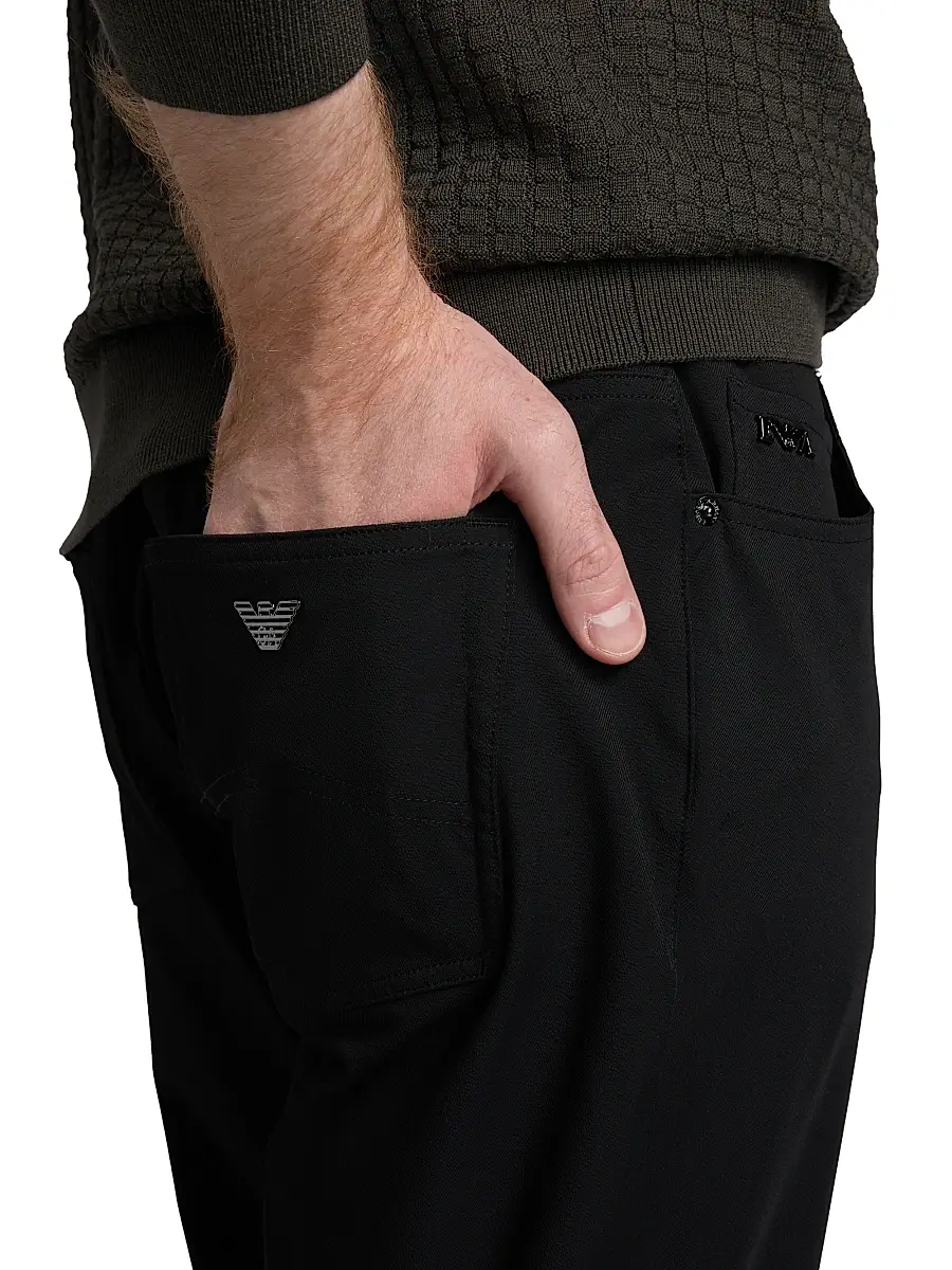 Emporio Armani Men's Stretch Tech Five-Pocket Pants | Thumbnail 6 Emporio Armani Men's Stretch Tech Five-Pocket Pants | Thumbnail 6