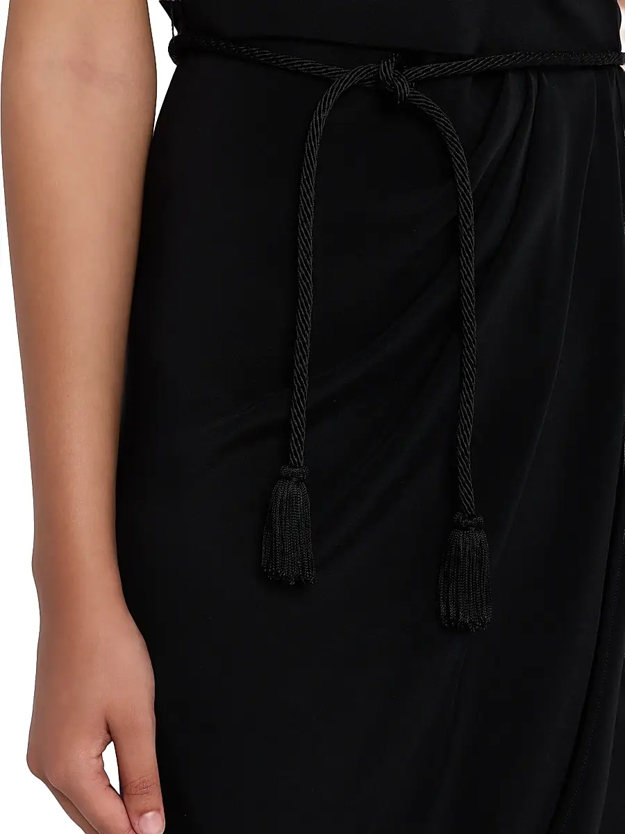 Giorgio Armani Women's Draped Belted Wrap-Style Cocktail Dress | Thumbnail 5