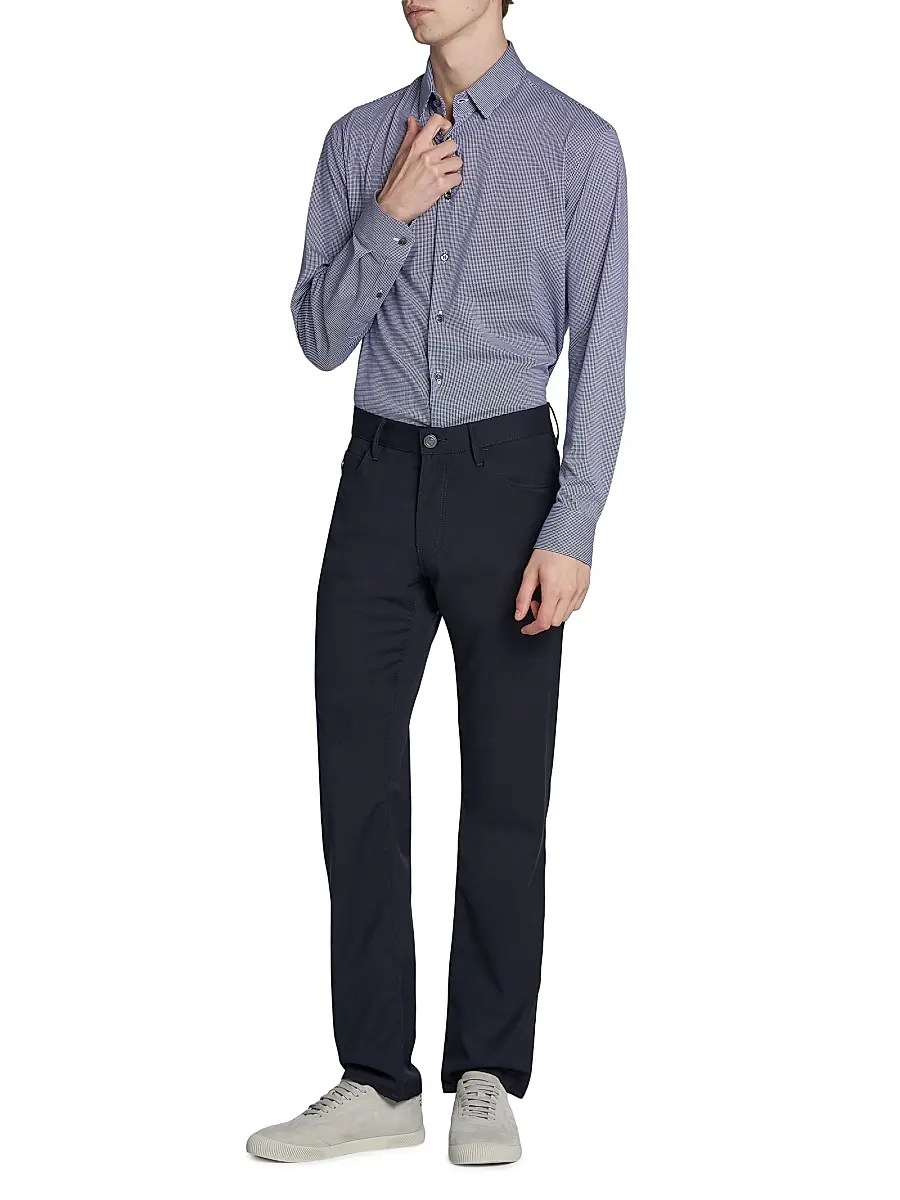 Giorgio Armani Men's Printed Cotton-Blend Jersey Shirt | Thumbnail 2