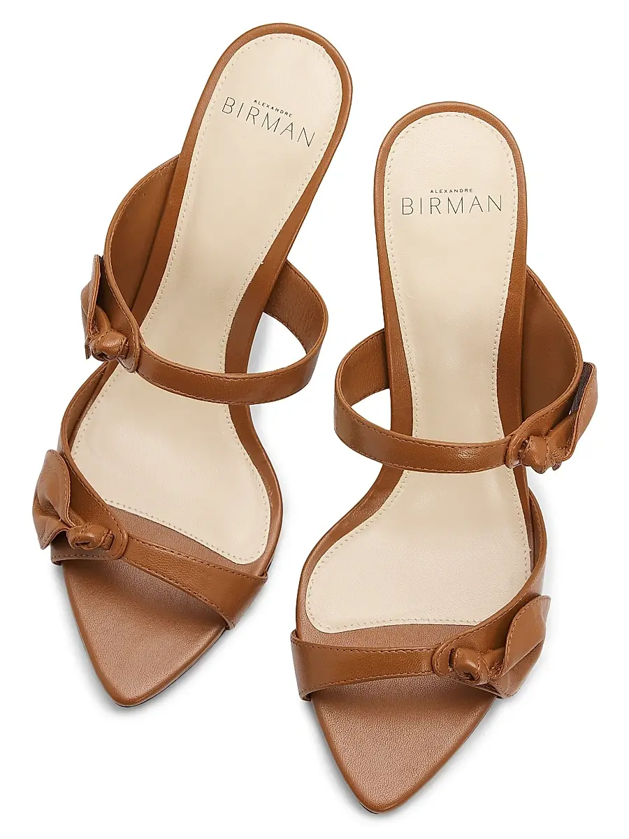 Alexandre Birman Women's Magnolia 85MM Leather Mules | Thumbnail 4 Alexandre Birman Women's Magnolia 85MM Leather Mules | Thumbnail 4