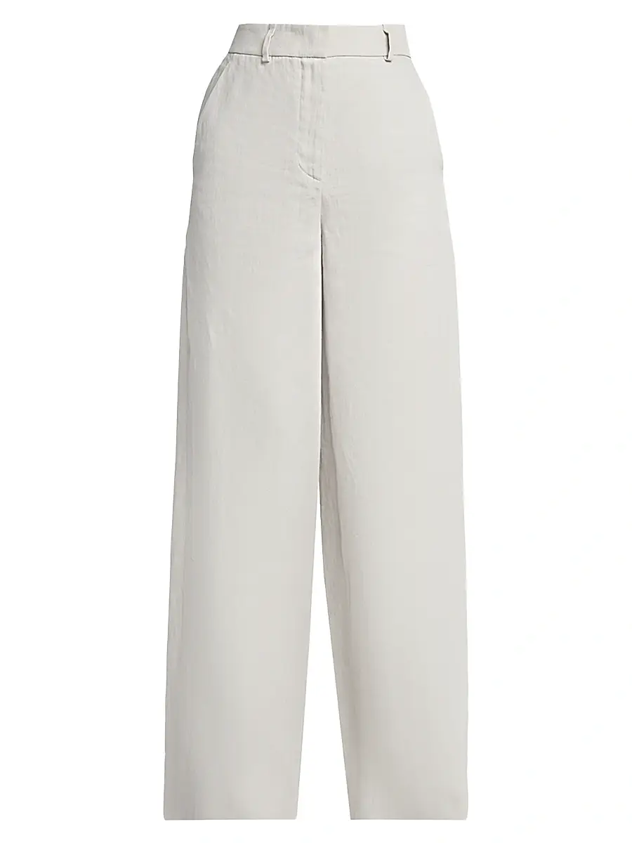 Giorgio Armani Women's Linen Straight-Leg Trousers | Image 1 Giorgio Armani Women's Linen Straight-Leg Trousers | Image 1