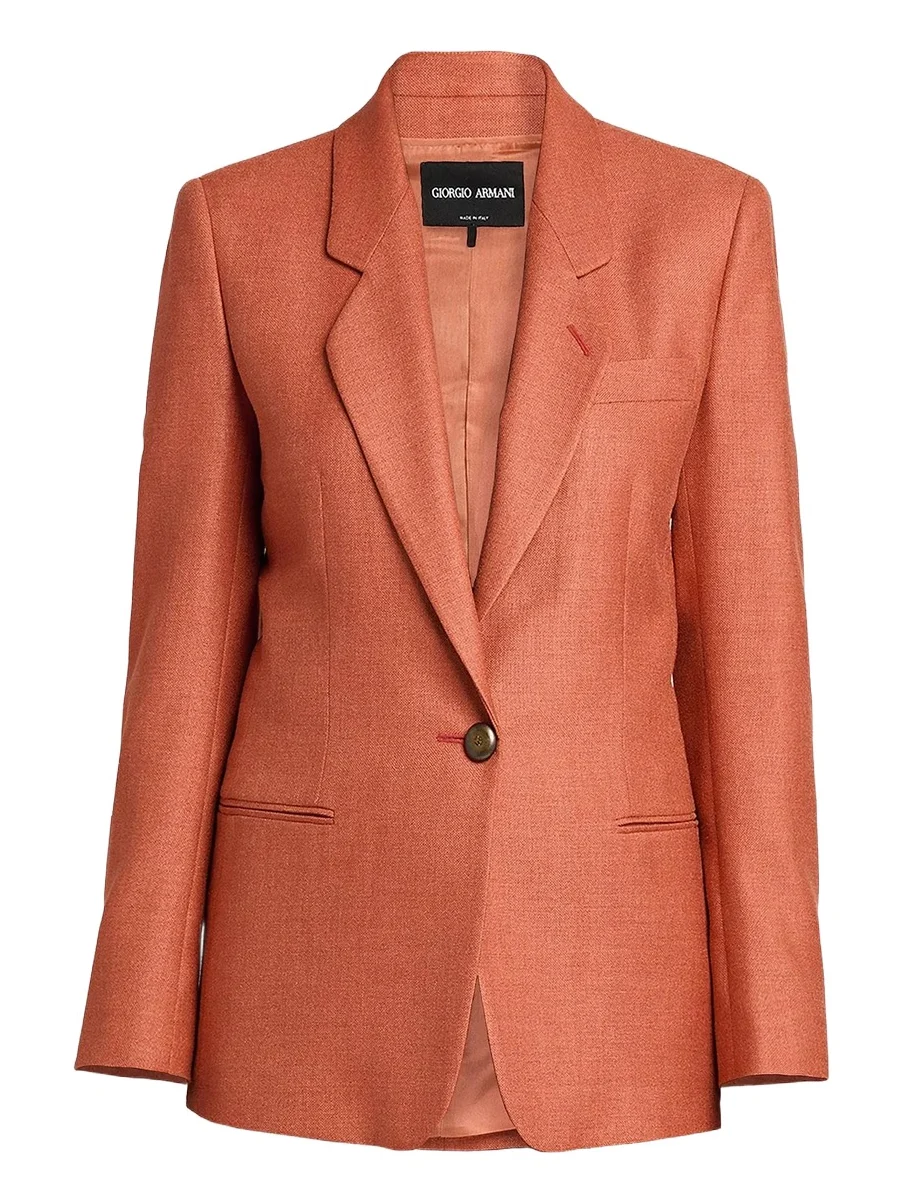 Giorgio Armani Women's Silk-Wool Single-Button Blazer
