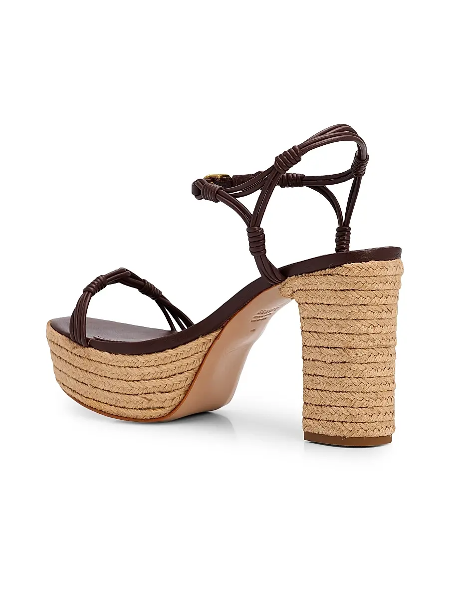 Schutz Women's Nara 100MM Leather Espadrille Platform Sandals | Thumbnail 3 Schutz Women's Nara 100MM Leather Espadrille Platform Sandals | Thumbnail 3