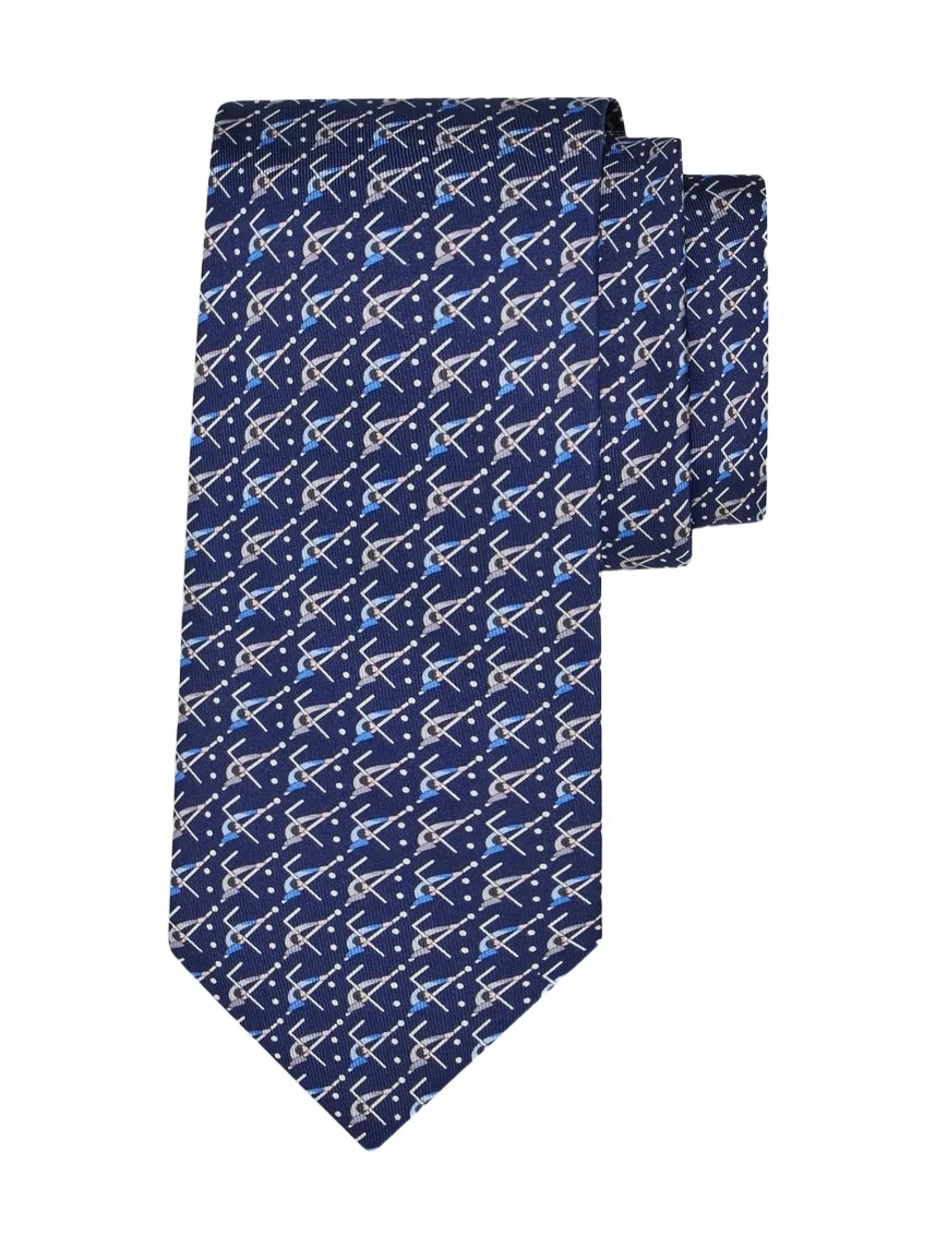 Ferragamo Men's Armando Billiard-Print Silk Tie