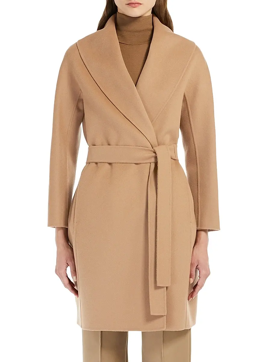 Max Mara Women's Double Faced Wool Robe Coat | Thumbnail 2