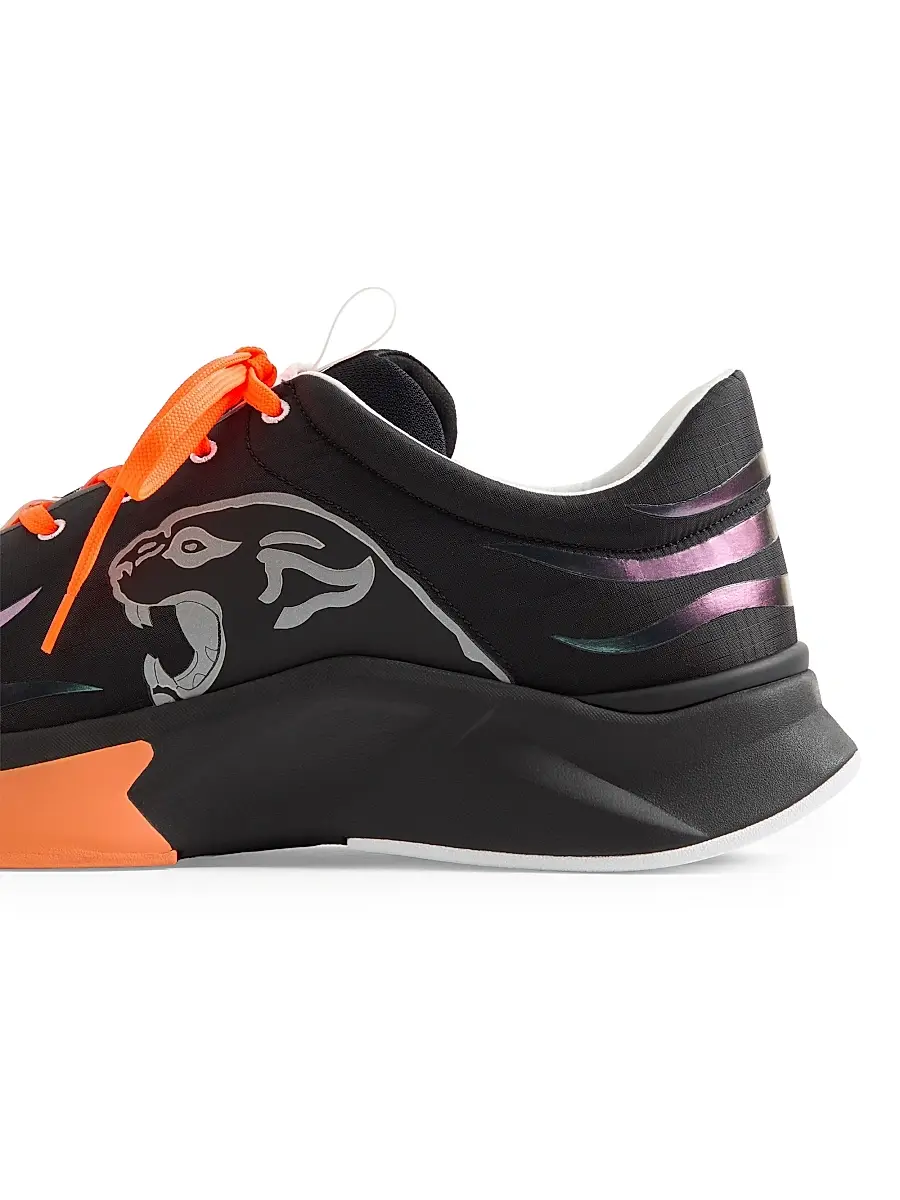 Valentino Men's Panther Blaze Low-Top Sneakers in Ripstop Fabric - Black | Thumbnail 6