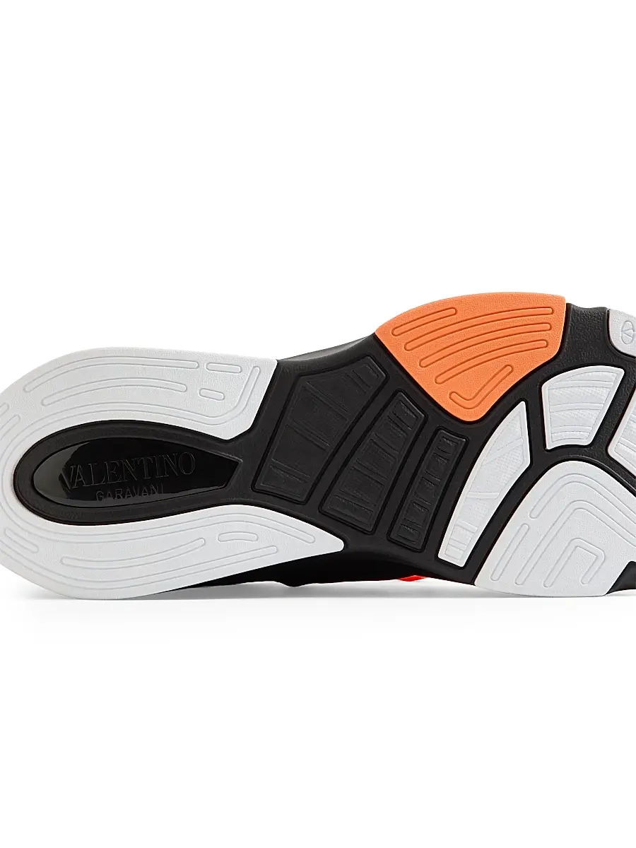 Valentino Men's Panther Blaze Low-Top Sneakers in Ripstop Fabric - Black | Thumbnail 7