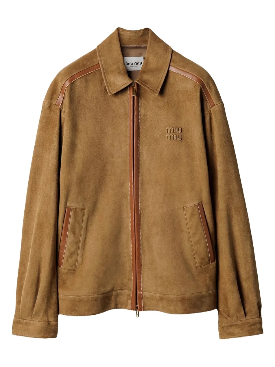 Miu Miu Women's Suede Blouson Jacket