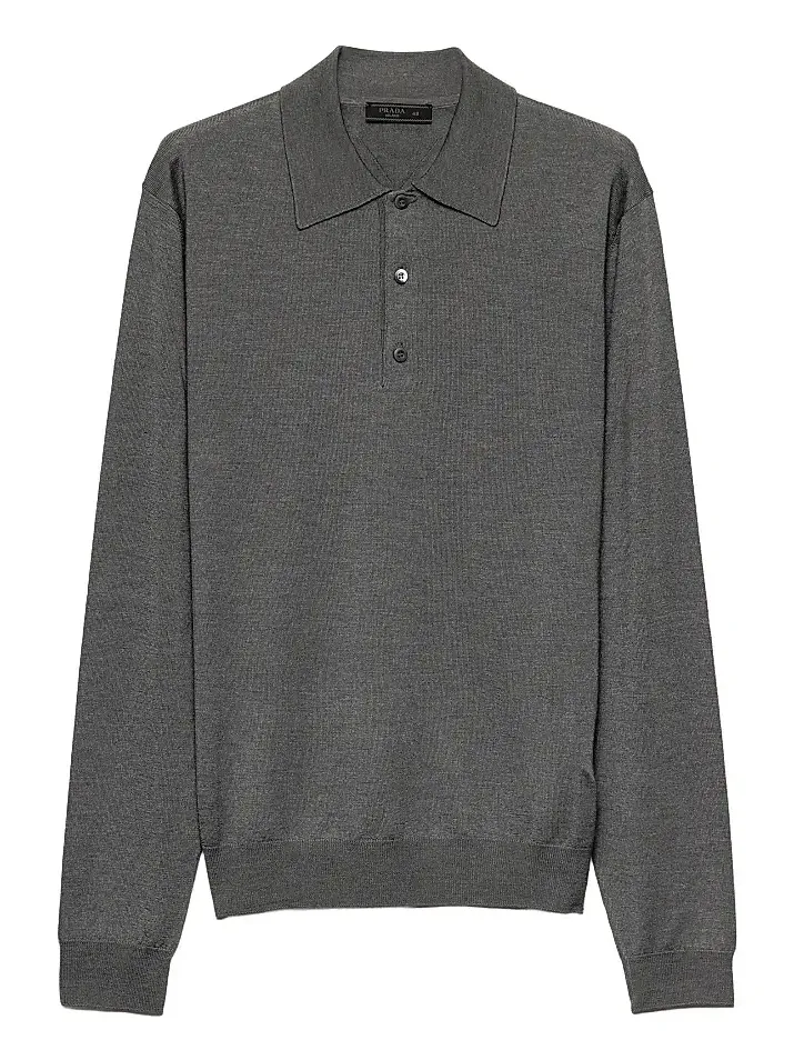 Men's Cashmere and Silk Polo Shirt