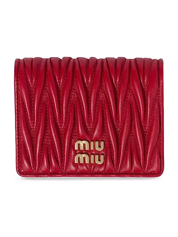Miu Miu Women's Small Matelassé Nappa Leather Wallet