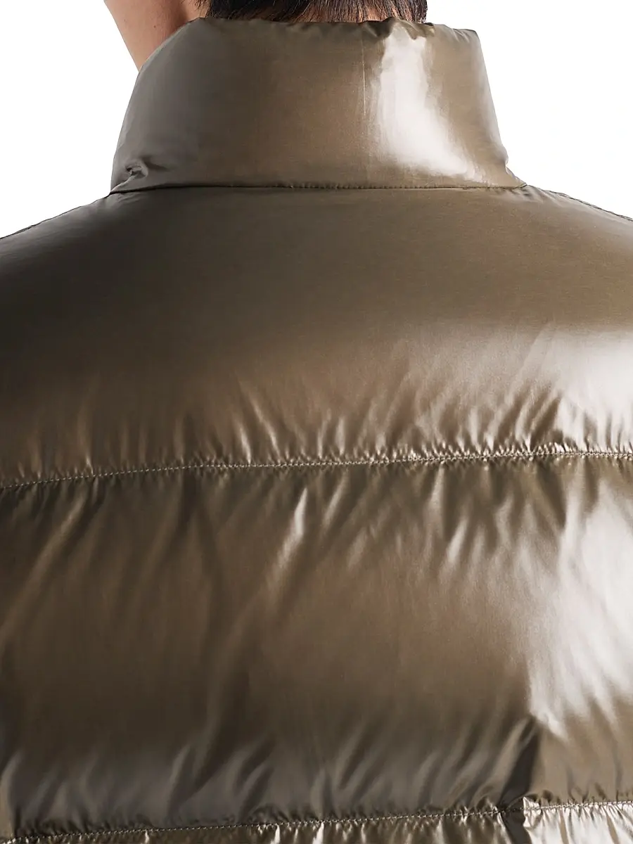 Prada Men's Medium-Weight Re-Nylon Down Jacket - Brown | Thumbnail 6 Prada Men's Medium-Weight Re-Nylon Down Jacket - Brown | Thumbnail 6